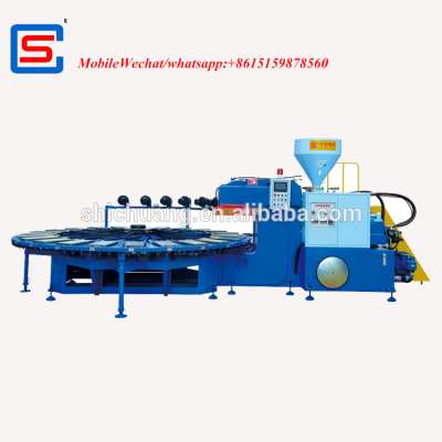 PVC Air Blown slipper shoes soles injection moulding Machine